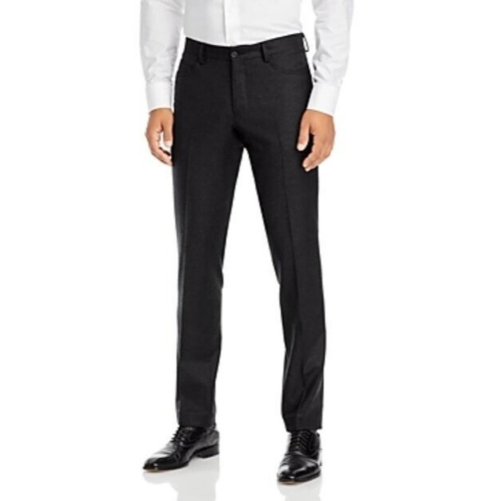 The Men's Store at Bloomingdale's Wool Flannel Pants 34 R x 34 Rtl $178 Charcoal